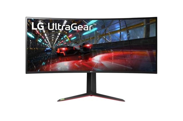 Монитор LG 38GN950P-B, 37.5" Ultragear Nano IPS 1ms, 21:9 Curved Gaming QHD+ (3840x1600), 160Hz, 1000:1, 450 cd/m2, 1000:1, DCI-P3 98%, AMD FreeSync, NVIDIA G-Sync, HDR 600, Sphere Lighting 2.0, USB Down/Up-stream, HDMI, DisplayPort, Tilt/Height, Bla