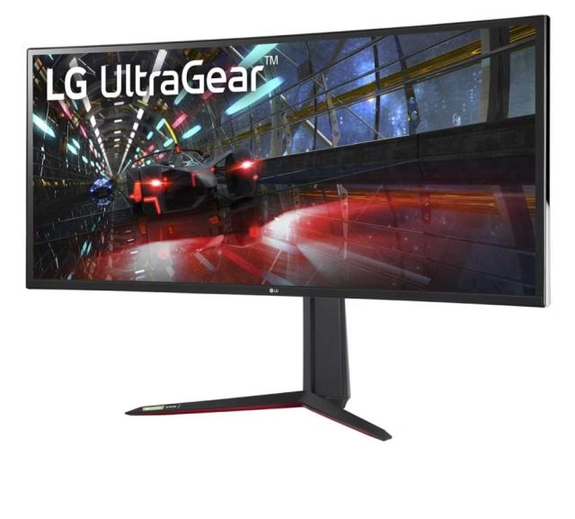 Монитор LG 38GN950P-B, 37.5" Ultragear Nano IPS 1ms, 21:9 Curved Gaming QHD+ (3840x1600), 160Hz, 1000:1, 450 cd/m2, 1000:1, DCI-P3 98%, AMD FreeSync, NVIDIA G-Sync, HDR 600, Sphere Lighting 2.0, USB Down/Up-stream, HDMI, DisplayPort, Tilt/Height, Bla