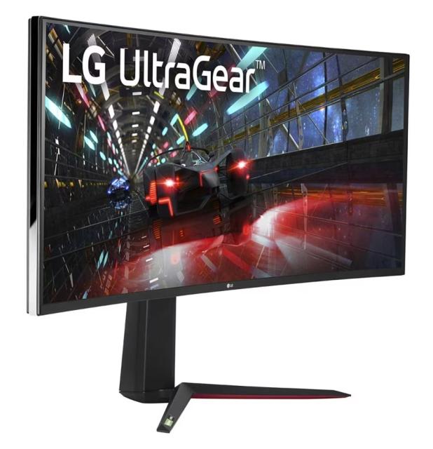 Монитор LG 38GN950P-B, 37.5" Ultragear Nano IPS 1ms, 21:9 Curved Gaming QHD+ (3840x1600), 160Hz, 1000:1, 450 cd/m2, 1000:1, DCI-P3 98%, AMD FreeSync, NVIDIA G-Sync, HDR 600, Sphere Lighting 2.0, USB Down/Up-stream, HDMI, DisplayPort, Tilt/Height, Bla