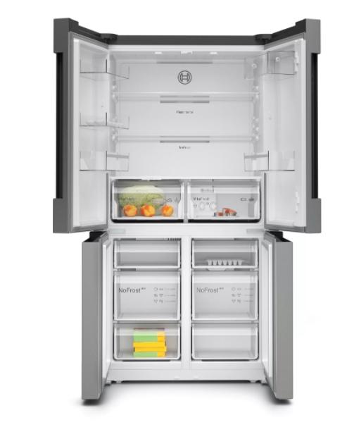 Хладилник Bosch KFN96VPEA, SER4, Multi-door fridge-freezer, NoFrost, E, 183/91/73, 605 l (405+200), 38d B(C), 1 VitaFresh 0° drawer - fish and meat, 1 Vitafresh drawer with humidity control, Inox EasyClean