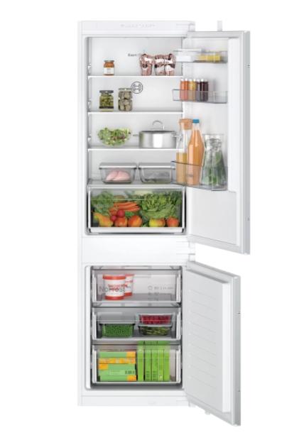 Хладилник Bosch KIN86NSF0, SER2, Built-in fridge-freezer, NoFrost, F, 177,2 cm 260 l (184+76), 39 dB, MultiBox, EcoAirflow, BigBox, SuperFreezing, VarioZone
