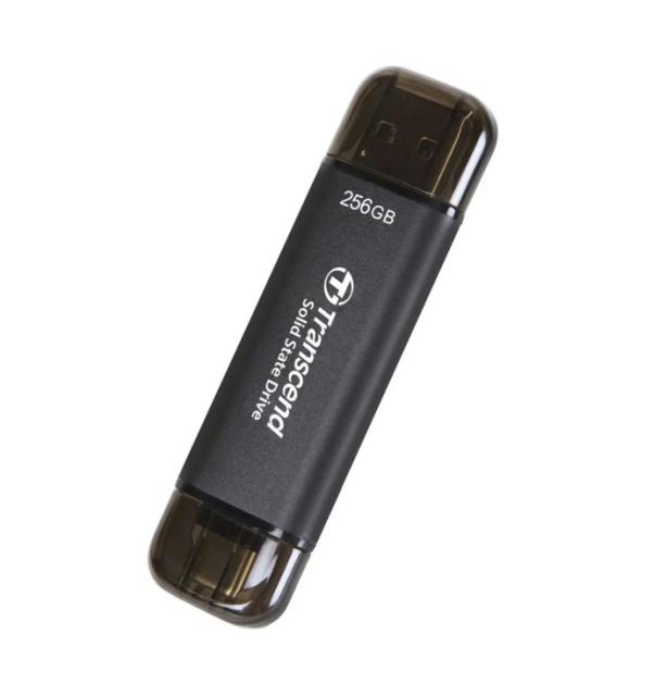 Твърд диск Transcend 256GB, External SSD, ESD310C, USB 10Gbps, Type C/A