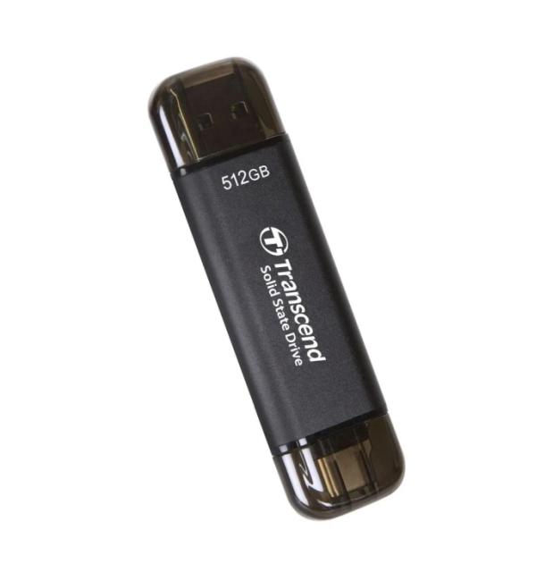 Твърд диск Transcend 512GB, External SSD, ESD310C, USB 10Gbps, Type C/A