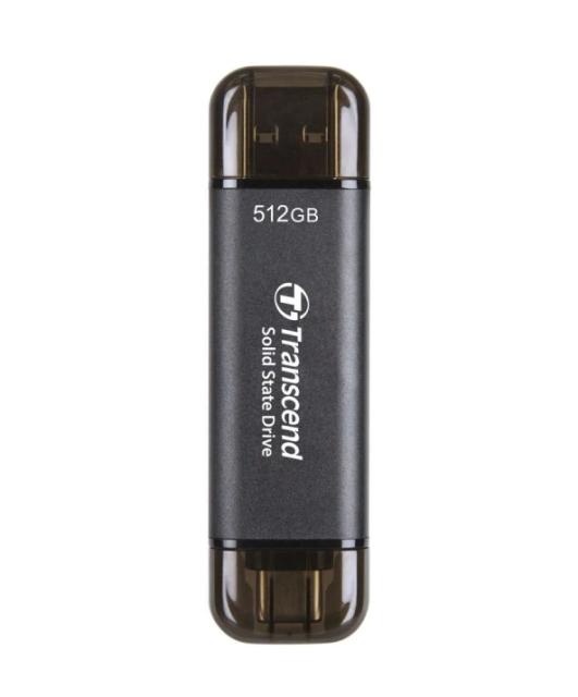 Твърд диск Transcend 512GB, External SSD, ESD310C, USB 10Gbps, Type C/A