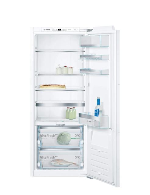 Хладилник Bosch KIF51AFE0 SER8, BI fridge, E, 140cm, 220l, 37dB(C), VitaFresh Pro 59l telescopic, Vario Shelf, display, flush-folding