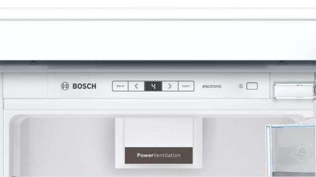 Хладилник Bosch KIR81AFE0 SER6 BI fridge, E, 177,5cm, 319l, 37dB, VitaFresh Plus, MultiBox, EasyAccess shelf, Vario Shelf, bottle rack, fan, display, flush-folding