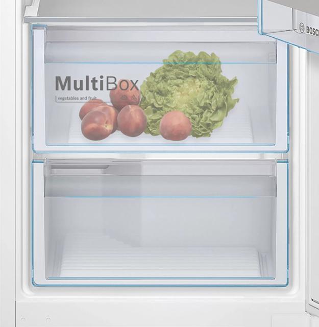 Хладилник Bosch KIR81VSF0 SER4 BI fridge, F, 177,5cm, 319l, 37dB, 2 MultiBox, flush-folding