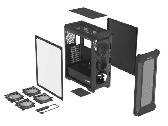 Кутия за компютър Genesis Gaming PC Case IRID 505 ARGB V2 Midi Tower Window Black