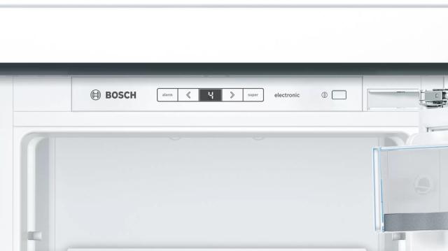 Хладилник Bosch KIR21AFF0 SER6 BI fridge, F, 88cm, 144l, 33dB, VitaFresh Plus, EasyAccess shelf, Vario Shelf, display, flush-folding