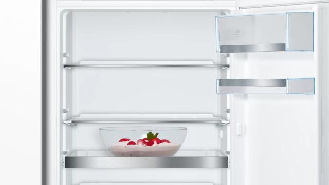 Хладилник Bosch KIR21AFF0 SER6 BI fridge, F, 88cm, 144l, 33dB, VitaFresh Plus, EasyAccess shelf, Vario Shelf, display, flush-folding