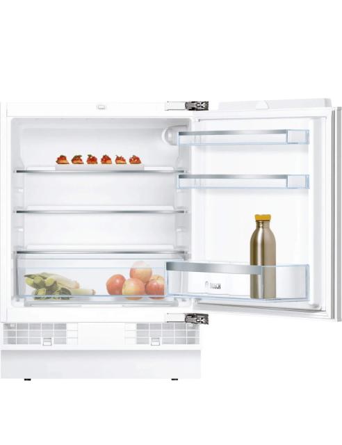 Хладилник Bosch KUR15AFF0 SER6, Built-under fridge, F, 82 cm, 137 l, 38 dB(C), MultiBox, ventilation in plinth, flush-folding