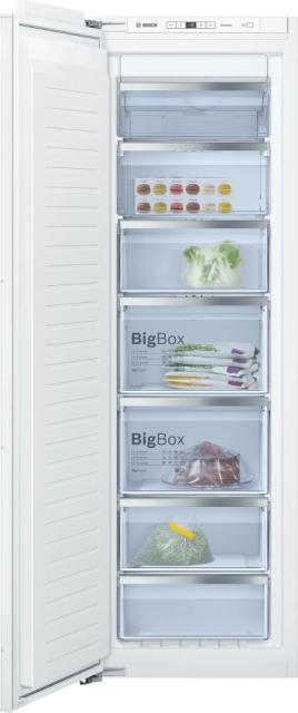 Фризер Bosch GIN81AEF0 SER6 BI freezer NoFrost, F, 177,2cm, 211l, 36dB, 2 BigBox, VarioZone, display