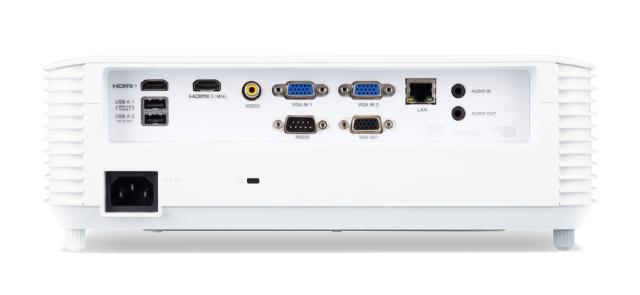 Мултимедиен проектор Acer Projector S1386WHn, DLP, Short Throw, WXGA (1280x800), 3600 ANSI Lumens, 20000:1, 3D, HDMI, VGA, LAN, RCA, Audio in, Audio out, VGA out, DC Out (5V/1A, USB-A), Speaker 16W, Bluelight Shield, 3.1kg, White + Acer T82-W01MW 82.