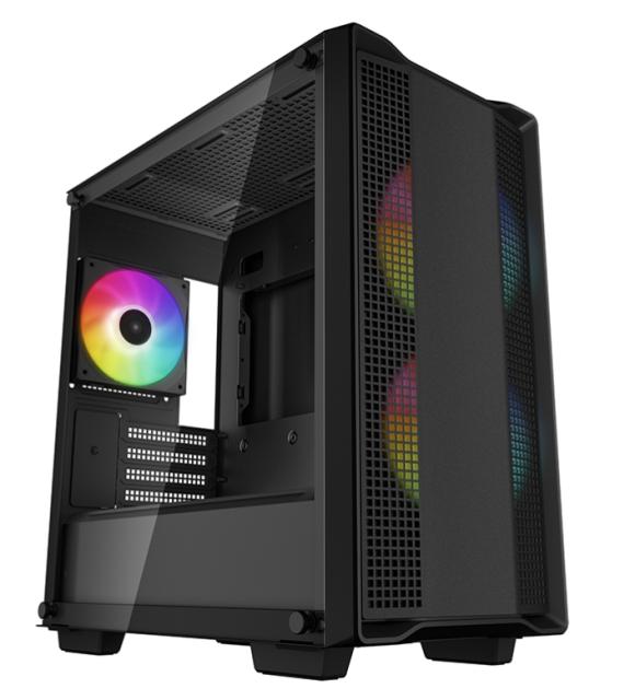 Кутия за компютър DeepCool CC360 ARGB, 1 x USB 3.0, 1 x USB 2.0, HD Audio x 1, mATX, Mini-ITX