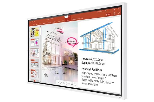 Интерактивен дисплей Samsung Flip WM65R 65"  3,840 x 2,160, 4K Digital Flipchart TOUCH , Mirroring, Remote Management, Wi-Fi, Remote PC & Bluetooth Support, HDMI