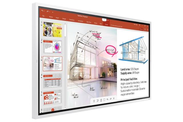 Интерактивен дисплей Samsung Flip WM65R 65"  3,840 x 2,160, 4K Digital Flipchart TOUCH , Mirroring, Remote Management, Wi-Fi, Remote PC & Bluetooth Support, HDMI