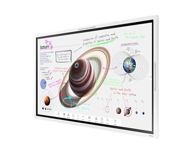 Интерактивен дисплей Samsung Flip PRO WM55B 55"  3,840 x 2,160, VA, 8ms, 350 cd/m2, 4000:1 Contrast, 4K Digital Flipchart TOUCH , Mirroring, Remote Management, Wi-Fi, Remote PC & Bluetooth Support, 2xHDMI 2.0, DP 1.2, RJ45, RS232, Tizen 6.5, White