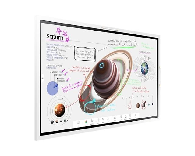 Интерактивен дисплей Samsung Flip PRO WM55B 55"  3,840 x 2,160, VA, 8ms, 350 cd/m2, 4000:1 Contrast, 4K Digital Flipchart TOUCH , Mirroring, Remote Management, Wi-Fi, Remote PC & Bluetooth Support, 2xHDMI 2.0, DP 1.2, RJ45, RS232, Tizen 6.5, White