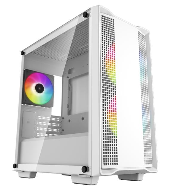 Кутия за компютър DeepCool CC360 ARGB WH, 1 x USB 3.0, 1 x USB 2.0, HD Audio x 1, mATX, Mini-ITX 
