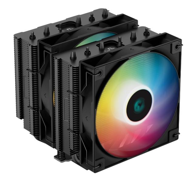 Охладител за процесор DeepCool AG620 BK ARGB, 3-pin/4-pin PWM, Intell/AMD