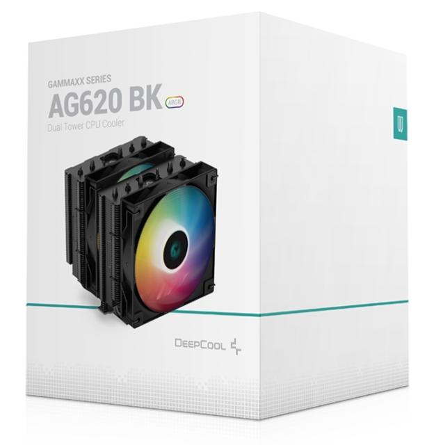 Охладител за процесор DeepCool AG620 BK ARGB, 3-pin/4-pin PWM, Intell/AMD