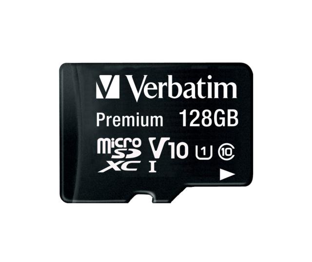 Памет Verbatim micro SDXC 128GB Class 10 (Incl. Adaptor)