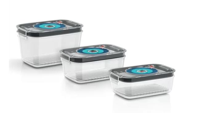 Аксесоар Bosch MSZV0FC3 Vacuum box, Included 3 vacuum boxes (0.9 l, 1.2 l, 1.7 l), made of Tritan, BRA, Compatible with ErgoMixx series & VitaMaxx blender