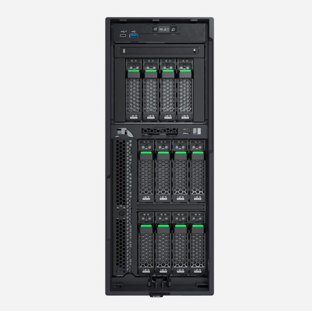 Сървър Fujitsu PRIMERGY TX1330 M5, Intel Xeon E-2334, 16 GB U 3200 1R, Basic 2.5' kit (8x), KIT EUROPE, eLCM Activation License preloaded, Modular PSU 500W titanium hp, FTS wide / FTS