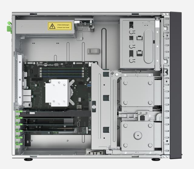 Сървър Fujitsu PRIMERGY TX1330 M5, Intel Xeon E-2334, 16 GB U 3200 1R, Basic 2.5' kit (8x), KIT EUROPE, eLCM Activation License preloaded, Modular PSU 500W titanium hp, FTS wide / FTS