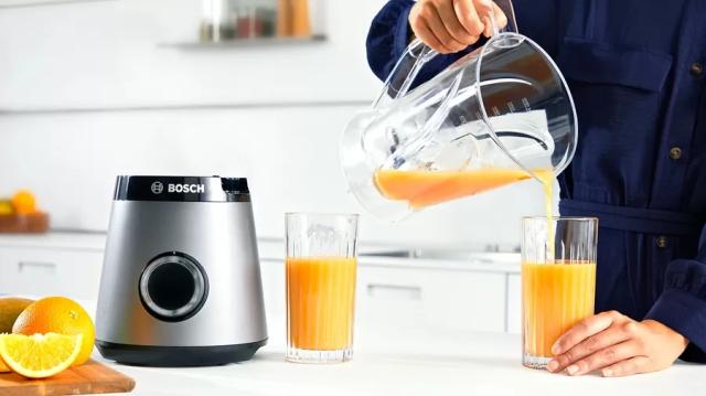 Блендер Bosch MMB6141S, VitaPower Blender, 1200 W, Tritan blender jug 1.5l, Two speed settings and pulse function, ProEdge stainless steel blades made in Solingen, Silver