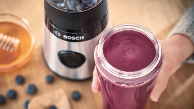 Блендер Bosch MMB2111M, Blender VitaPower Series 2, 0,6 L, 450 W, ToGo bottle from Tritan, Stainless steel