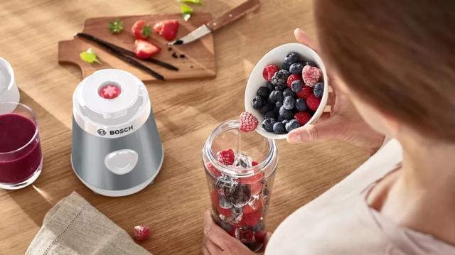 Блендер Bosch MMB2111T, Blender VitaPower Series 2, 0,6 L, 450 W, ToGo bottle from Tritan, Silver