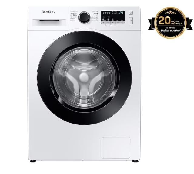 Пералня Samsung WW90T4040CE/LE,  Washing Machine, 9 kg, 1400 rpm, Energy Efficiency D, Digital inverter motor, Hygiene Steam, Drum Clean, LED display, Spin Efficiency B, White