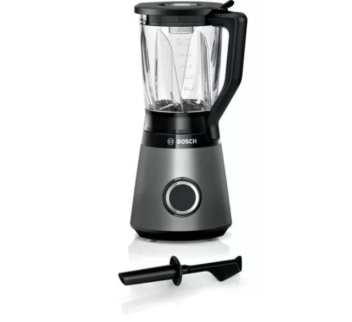Блендер Bosch MMB6172S Series 4, VitaPower Blender, 1200 W, Glass ThermoSafe jug 1.5 l, Two speed settings and pulse function, ProEdge stainless steel blades made in Solingen, Silver