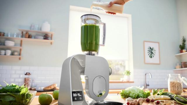 Кухненски робот Bosch MUM5XL72, Compact Kitchen Machine, MUM5 scale, 3D Planetary Mixing, 1000 W, add. Meat grinder, Blender, Plastic bowl, Grey-silver