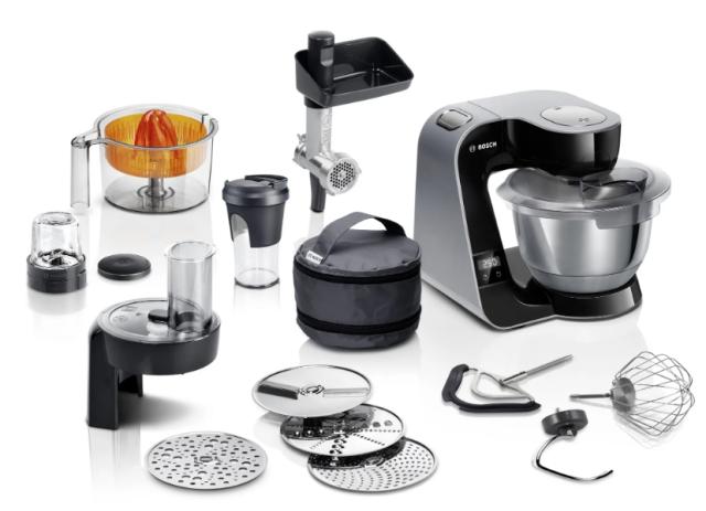 Кухненски робот Bosch MUM5XC66, Food processor with scale, MUM5, 3D Planetary Mixing, 1000 W, 7-speed, add. Meat grinder, Juicer, Bottle with a capacity of 0.5 l for smoothies, Black