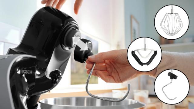 Кухненски робот Bosch MUM5XC66, Food processor with scale, MUM5, 3D Planetary Mixing, 1000 W, 7-speed, add. Meat grinder, Juicer, Bottle with a capacity of 0.5 l for smoothies, Black