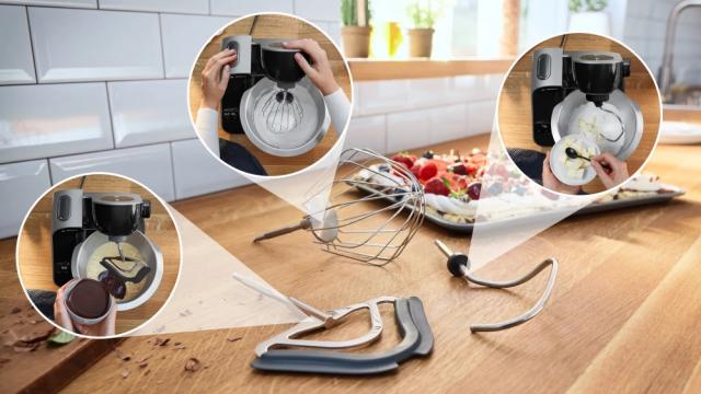Кухненски робот Bosch MUM5XC66, Food processor with scale, MUM5, 3D Planetary Mixing, 1000 W, 7-speed, add. Meat grinder, Juicer, Bottle with a capacity of 0.5 l for smoothies, Black