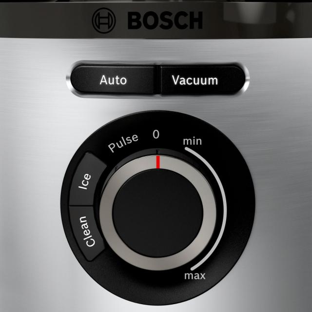 Блендер Bosch MMBV622M, VitaMaxx, Vacuum blender, 1000 W, Glass container 1.5l, Vacuum box (0.75l), Silver