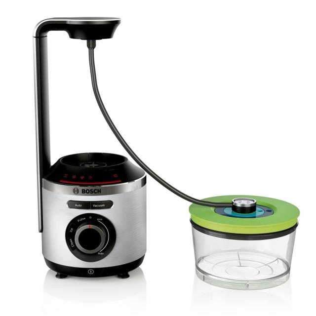 Блендер Bosch MMBV622M, VitaMaxx, Vacuum blender, 1000 W, Glass container 1.5l, Vacuum box (0.75l), Silver
