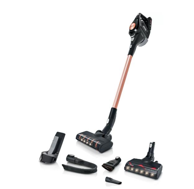 Прахосмукачка Bosch BCS8214PRQ, Cordless Handstick Vacuum Cleaner, Unlimited Gen2 ProParquet, Series 8, TurboSpin motor, 78 dB(A), 4.0 Ah battery, 18.0V, Soft HardFloor brush and AllFloor HighPower brush with LED, 2 in 1 furniture brush and upholster