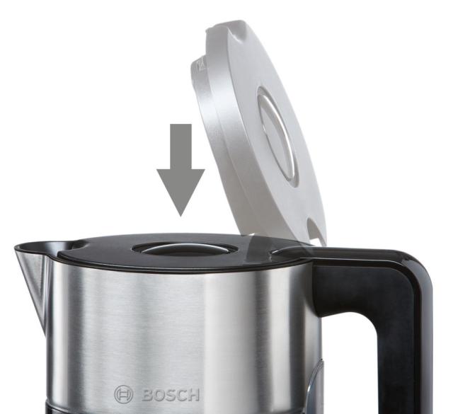 Електрическа кана Bosch TWK8613P, Plastic Kettle, Styline, 1.5 l, 1850-2200 W, 1.7 l, KeepWarm function up to 30 min, Black