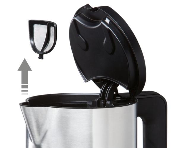 Електрическа кана Bosch TWK8613P, Plastic Kettle, Styline, 1.5 l, 1850-2200 W, 1.7 l, KeepWarm function up to 30 min, Black