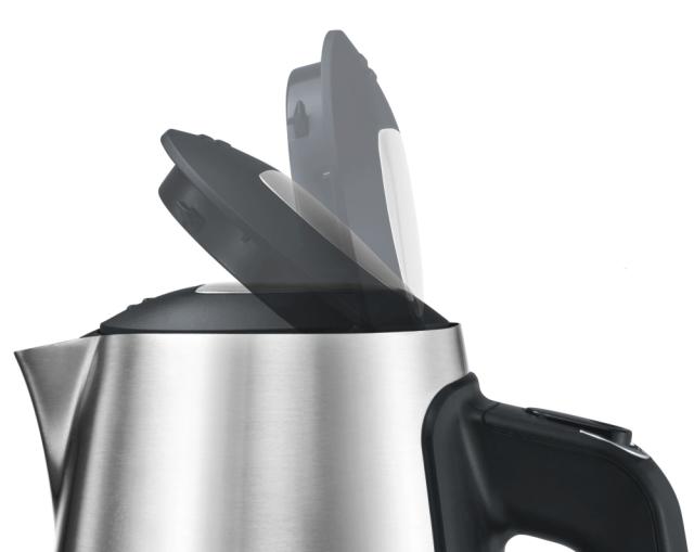 Електрическа кана Bosch TWK6A813, Plastic Kettle, ComfortLine, 2000-2400 W, 1.7 l, OneCup function, Stainless steel