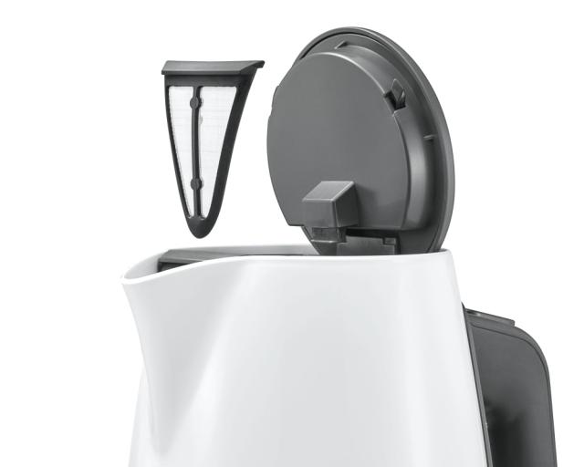 Електрическа кана Bosch TWK6A011, Plastic kettle, ComfortLine, 2000-2400 W, 1.7 l, OneCup function, White
