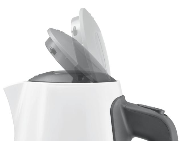 Електрическа кана Bosch TWK6A011, Plastic kettle, ComfortLine, 2000-2400 W, 1.7 l, OneCup function, White