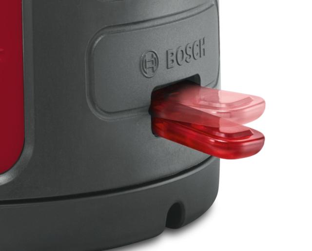 Електрическа кана Bosch TWK6A014, Plastic kettle, ComfortLine, 2000-2400 W, 1.7 l, OneCup function, Red