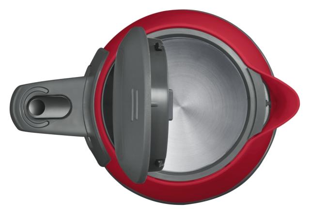 Електрическа кана Bosch TWK6A014, Plastic kettle, ComfortLine, 2000-2400 W, 1.7 l, OneCup function, Red