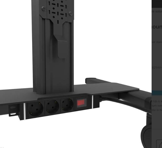 Стойка Neomounts Select Mobile Display Floor Stand (37-75") 10 cm. Wheels, Black