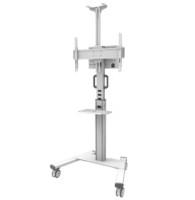 Стойка Neomounts Select Mobile Display Floor Stand (37-75") 10 cm. Wheels, White